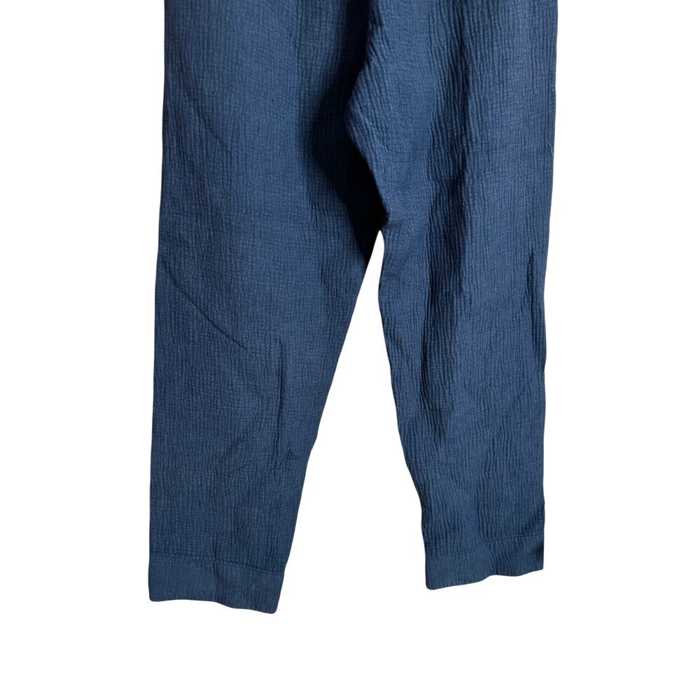 Black Crane Quilted Textured Relaxed Pants Navy Womans XS - Picture 6 of 12